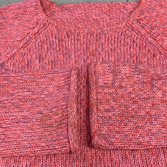Pink knit sweater long wide sleeves cropped - Picture 6 of 8